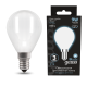 Лампа светодиодная Filament Шар 9W 610lm 4100К Е14 milky LED 1/10/50  105201209  Gauss