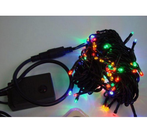 Гирлянда "Твинкл Лайт" 6 м, темно-зеленый ПВХ, 40 LED, цвет мультиколор  303-029  NEON-NIGHT