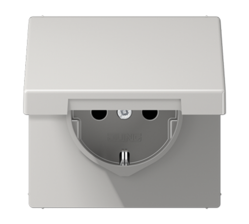 Штепсельная розетка SCHUKO 16A, 250V~  с крышкой LS1521KLLG Jung