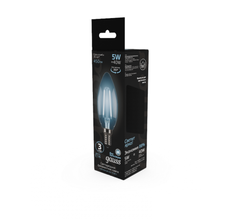 Лампа светодиодная LED 5Вт E14 220В 4100К свеча  103801205  Gauss