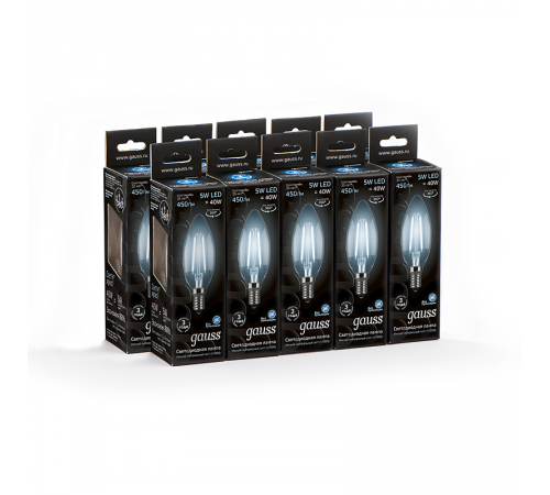 Лампа светодиодная LED 5Вт E14 220В 4100К свеча  103801205  Gauss