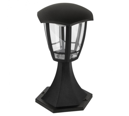 Светильник садово-парковый   ДТУ 07-8-003 Валенсия 1 черный 6 гранный напольный IP44 светодиодный 8Вт 3000K   Б0064200  ЭРА