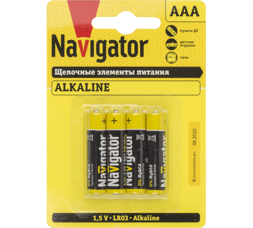 Элемент питания NBT-NPE-LR03-BP4  61462  Navigator