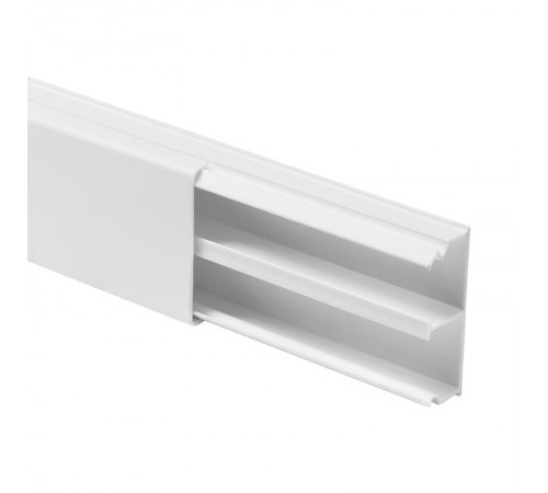 Мини-канал Metra - 40x16 - 2 метра - с крышкой - с перегородкой - белый  638195  Legrand