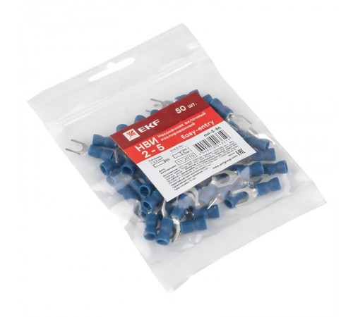 Наконечник вилочный изолированный НВИ 2-5 (50шт.) EKF PROxima  nvi-2-5n  EKF