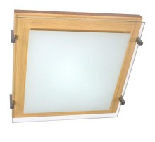 Светильник "Полесье" 300х300 НПБ 09-2х40-001 М94 белый /корпус сосна /держатель хром  1005205887  Элетех