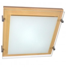 Светильник "Полесье" 300х300 НПБ 09-2х40-001 М94 белый /корпус сосна /держатель хром  1005205887  Элетех