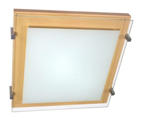 Светильник "Полесье" 300х300 НПБ 09-2х40-001 М94 белый /корпус сосна /держатель хром  1005205887  Элетех