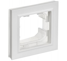 BRITE Рамка 1-местная IP44 РУ-1-БрАБ-44 арктический белый   BR-M12-44-K91  IEK