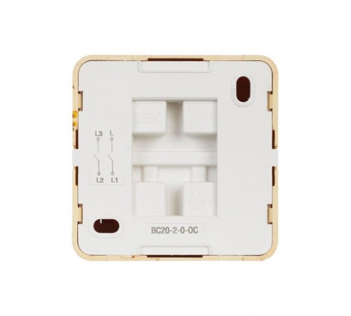 ОКТАВА сосна Выключатель 2-клавишный О/У 10А ВС20-2-0-ОС  EVO20-K03-10-DC  GENERICA