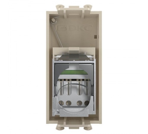 Компьютерная розетка "Ванильная дымка" "Avanti" RJ-45 модульная, кат. 6 экран, 1 мод  4405391  DKC