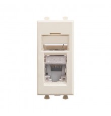 Компьютерная розетка "Ванильная дымка" "Avanti" RJ-45 модульная, кат. 6 экран, 1 мод  4405391  DKC