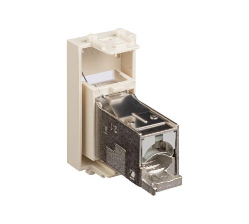 Компьютерная розетка "Ванильная дымка" "Avanti" RJ-45 модульная, кат. 6 экран, 1 мод  4405391  DKC