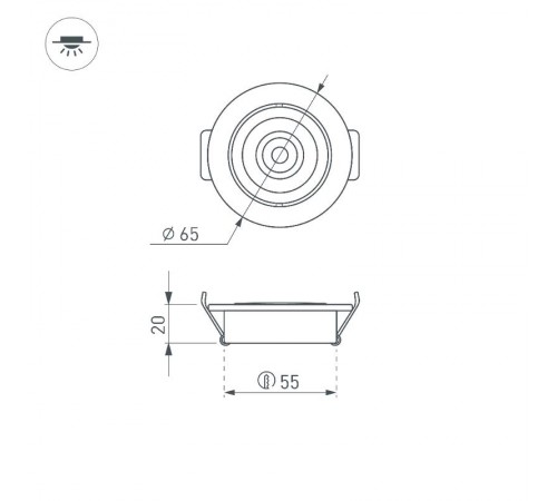 Светодиодный светильник LTM-R65WH 5W Day White 10deg  020767  Arlight