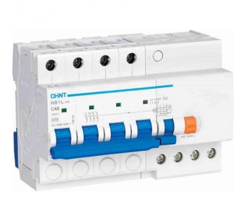 Выключатель автоматический дифференциального тока NB1L-40 4P C40 300mA тип AC 6kA (R)  198137  CHINT