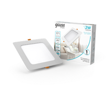 Светильник  Basic Downlight квадрат 12W 1000lm 4000K 170-260V IP20 145*26 белый LED 1/60  9031420212  Gauss