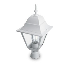 Светильник садово-парковый 4203 100W 230V E27 185*185*370мм белый  11027  FERON