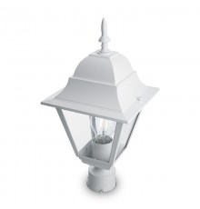 Светильник садово-парковый 4203 100W 230V E27 185*185*370мм белый  11027  FERON