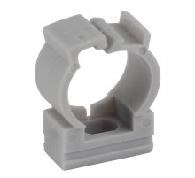 Крепеж-клипса (серый) для трубы d 16мм с фиксатором (100/1000/40000)  Б0047268  ЭРА