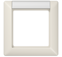 Рамка 1-кратная для вертикальной и горизонтальной установки с полем для надписи; слоновая кость  AS581NA  Jung