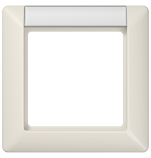 Рамка 1-кратная для вертикальной и горизонтальной установки с полем для надписи; слоновая кость  AS581NA  Jung
