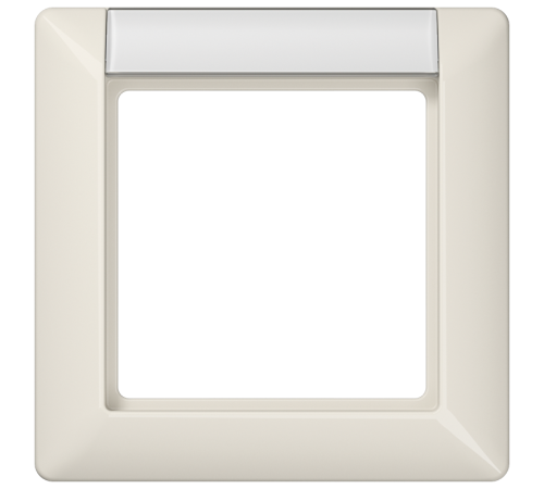 Рамка 1-кратная для вертикальной и горизонтальной установки с полем для надписи; слоновая кость  AS581NA  Jung