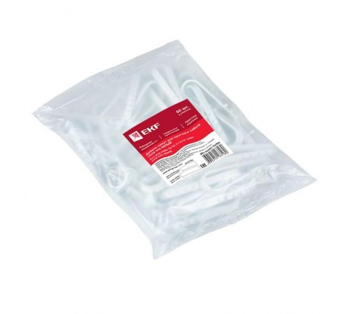 Дюбель-хомут для круглого кабеля (11-18мм) белый (50шт.) EKF PROxima  plc-ncs50-11x18w  EKF