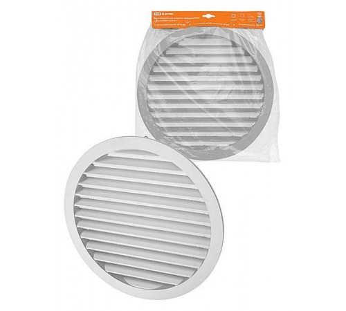 Решетка вентиляционная круглая алюминиевая с москитной сеткой, с фланцем d315, внеш. D350,  SQ1807-0806  TDM