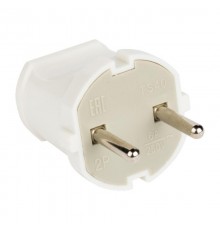 Вилка прямая б/з бел. 6А 250В EKF PROxima  AVP6-10  EKF