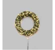 Гирлянда светодиодная Роса с контроллером 100м, 1000LED, ТЕПЛЫЙ БЕЛЫЙ, IP20, 230В, зеленый провод  303-296  NEON-NIGHT