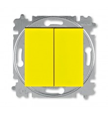 ABB Levit Жёлтый / дымчатый чёрный Выключатель 2-кл.  3559H-A05445 64W  2CHH590545A6064  ABB