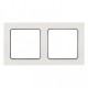 Стокгольм Рамка 2-местная белая с линией цвета черный PROxima  EXM-G-305-10  EKF
