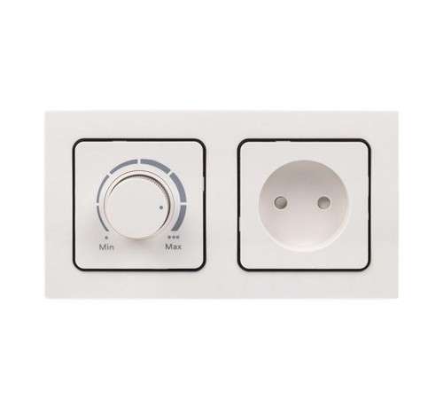 Стокгольм Рамка 2-местная белая с линией цвета черный PROxima  EXM-G-305-10  EKF