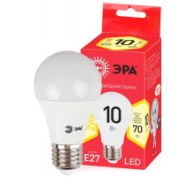 Лампа светодиодная RED LINE ECO LED A60-10W-827-E27 E27 / Е27 10Вт груша теплый белый свет  Б0028006  ЭРА