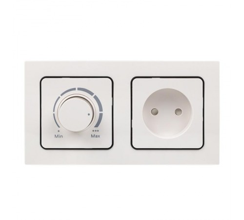 Стокгольм Рамка 2-местная белая с линией цвета черный PROxima  EXM-G-305-10  EKF