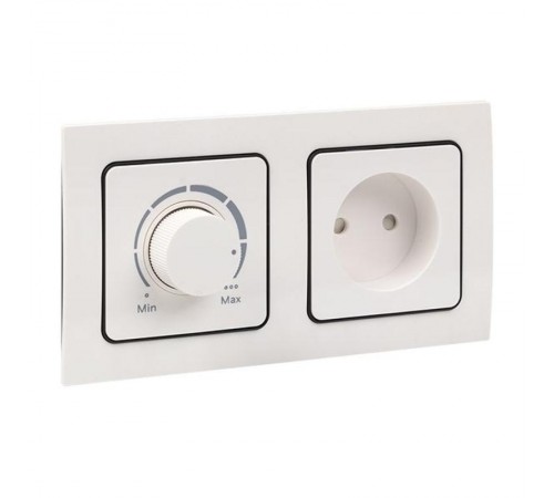 Стокгольм Рамка 2-местная белая с линией цвета черный PROxima  EXM-G-305-10  EKF