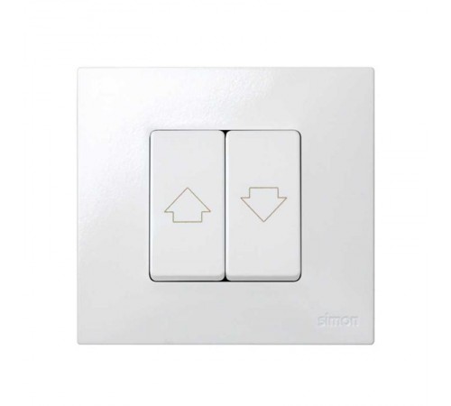 Simon 27 Клавиша (2 шт) навыключатель двухклавишного кнопочный для управления жалюзи, с пиктограммой "стрелка  27028-35  Simon
