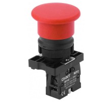 Кнопка управления "Грибок" 40мм самовозв. NP2-EC42 без подсветки красная 1НЗ, IP40 (R)  573896  CHINT