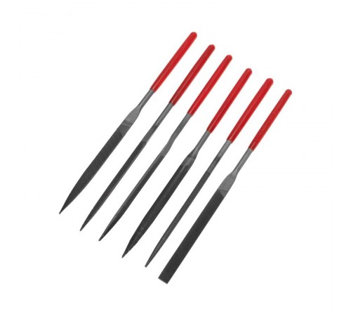 Набор надфилей 160х4 мм, 6 шт., обрезиненные рукоятки  KR-12-4102  Kranz