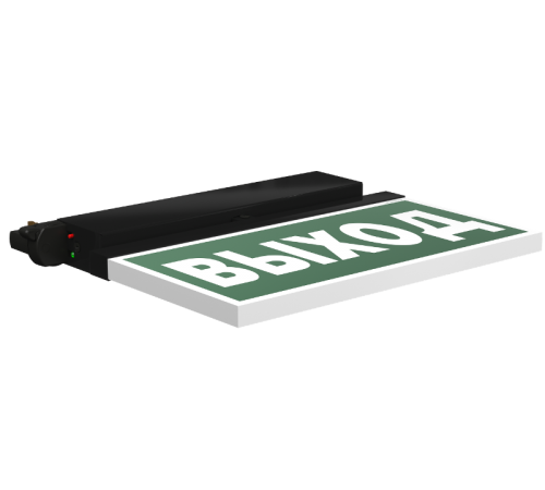 Световой указатель аварийного освещения BS-CANOE-73-S2 LED Black  a20997  Белый свет