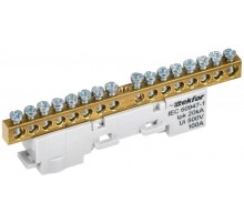 TEKFOR Шина L "фаза" неизолированная на универсальном держателе 6х9-16-Ср  TF-NN10-16-DL-K03  IEK