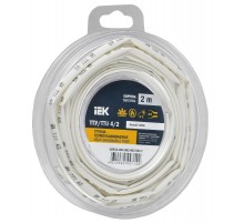 Трубка термоусадочная ТТУ нг-LS 4/2 белая (2м/упак) IEK  UDR12-004-002-002-K01-T  IEK