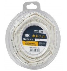 Трубка термоусадочная ТТУ нг-LS 4/2 белая (2м/упак) IEK  UDR12-004-002-002-K01-T  IEK