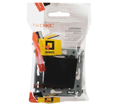 Вывод кабеля из стены "Avanti", "Черный квадрат"  4402983  DKC