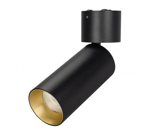 Светильник SP-POLO-SURFACE-FLAP-R65-8W Day4000 (BK-GD, 40 deg)  027526  Arlight