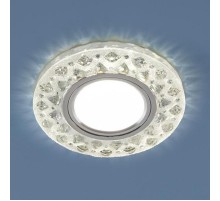 Светильник точечный встраиваемый 2222 MR16 CL прозрачный с подсветкой  a043145  Elektrostandard