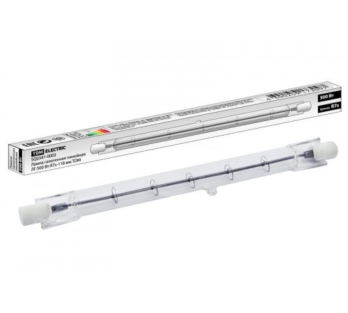 Лампа галогенная линейная КГ  500Вт R7s 118мм  SQ0341-0003  TDM