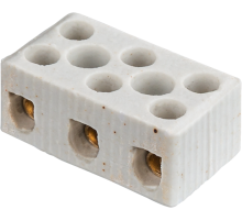 Клемма керамическая винтовая КВ 2,5 - 8 мм 3 пары контактов 35А до 350 °C КЗВ 61 711 NTB-HCR-3-35/WH  61711  Navigator