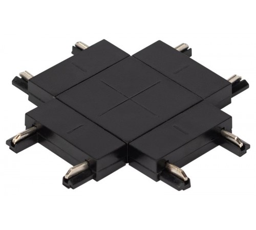 Коннектор  TRM-S5-CX BK Х-образный для тонкого магнитного шинопровода черный  Б0059033  ЭРА