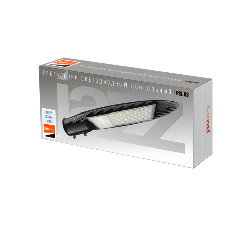 Светильник светодиодный консольный уличный ДКУ PSL 03 100w 5000K IP65 GR AC190-260V (2г.гар)  .5020429  Jazzway